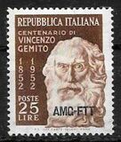 [The 100th Anniversary of Vincenzo Gemito - Italy Postage Stamp Overprinted "AMG-FTT", Tipo CB]