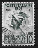 [The 3rd Industrial and the 9th General Italian Census  - Italy Postage Stamps Overprinted "AMG FTT", тип BF]