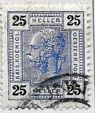 [Emperor Franz Josef I, 1830-1916 - Value in "Heller" - Without Varnish Bars, Numerals in Black, тип Q9]