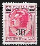 [Prince Louis II - Surcharged, type AX]