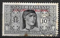 [Not Issued Italian Stamps Overprinted "COLONIE ITALIANE", type A]