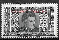 [Not Issued Italian Stamps Overprinted "COLONIE ITALIANE", type A2]