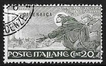 [The 700th Anniversary of the Birth of Franciss of Assisi - Italian Postage Stamps Overprinted "CIRENAICA", Вид F]