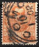 [Águila de la Casa de Savoya y rey Victor Emmanuel III, 1.869 - 1.947 #     Primera emisión definitiva del reinado de Víctor Manuel III, tipo AK1]