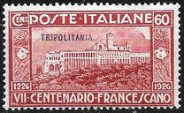 [VII Centenario de la muerte de San Francisco de Asís. Sellos de Italia sobrecargados "Tripolitania"., tipo I2]