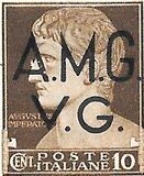 [Italian Postage Stamps Overprinted "A.M.G.V.G." - Allied Military Governemnt Venezia Guilia, type A]