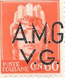 [Occupazione Alleata della Venezia-Giulia - Serie imperiale - Sovraimpresso: "A.M.G.V.G." (Governo Militare Alleato Venezia Giulia), Scrivi A6]