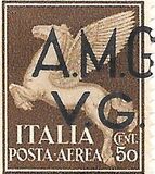 [Airmail - Italian Stamp Overprinted "A.M.G.V.G.", тып A13]