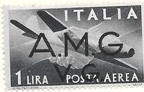 [Airmail - Italian Stamps Overprinted "A.M.G.V.G.", type A25]