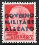 [Italian Postage Stamps Overprinted "GOVERNO MILITARE ALLEATO", type A]
