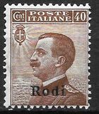 [Italian Stamps Overprinted "Rodi", Tip E]