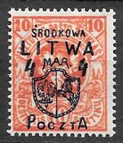 [Lithuanian Postage Stamps Surcharged, tegund B1]