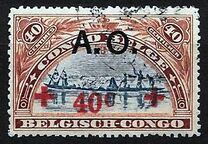 [Belgian Congo Red Cross Issue of 1918 Overprinted "A. O.", type D4]