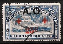 [Belgian Congo Red Cross Issue of 1918 Overprinted "A. O.", type D3]