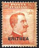 [King Victor Emmanuel III of Italy - Italian Postage Stamps Overprinted "Colonia Eritrea" or "ERITREA", type O1]