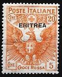 [Red Cross - Italian Postage Stamps Overprinted "ERITREA", type M2]