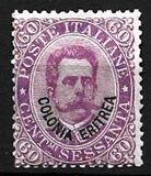 [King Umberto I - Italian Postage Stamps Overprinted "Colonia Eritrea", type B6]