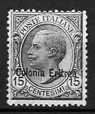[King Victor Emmanuel III of Italy - Italian Postage Stamps Overprinted "Colonia Eritrea" or "ERITREA", type O]