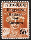 [Carnaro Island Postage STamps Overprinted "VEGLIA" - Small Overprint, type I]