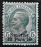 [Italy Postage Stamps Overprinted "Smirne" or SMIRNE" and Surcharged New Value - Smyrna Issue, type M]
