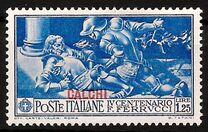 [Italian Occupation- Italian Postage Stamps No. 308-312 Overprinted "CALCHI", type I2]