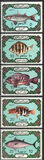 [Fish - Issue of 1973 with Different Background Color, Scrivi GG1]