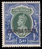 [King George VI, 1895-1952 - India Postage Stamps Overprinted "CHAMBA STATE", type C33]
