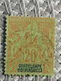 [Inscription: "GUADELOUPE ET DEPENDANCES", type G6]