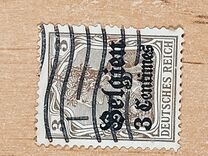 [German Empire Postage Stamps Surcharged "Fr. and C." or "Centimes" & Overprinted "Belgien", Tipi A]