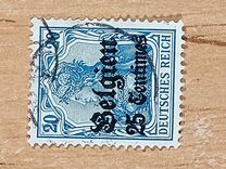 [German Empire Postage Stamps Surcharged "Fr. and C." or "Centimes" & Overprinted "Belgien", Tipi A3]