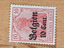 [German Empire Postage Stamps Surcharged "F and Cent" & Overprinted "Belgien", type B4]