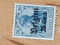 [German Empire Postage Stamps Surcharged "F and Cent" & Overprinted "Belgien", type B8]