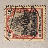 [German Empire Postage Stamps Surcharged "Fr. and C." or "Centimes" & Overprinted "Belgien", type A4]