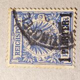 [German Empire Postage Stamps Surcharged, Tip B2]