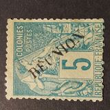 [French Colonies Postage Stamps Overprinted "REUNION", type F3]