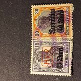 [German Empire Postage Stamps Surcharged & Overprinted "M.V.i.R.", type A]