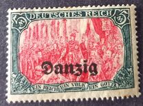 [German Stamps Overprinted "Danzig", type B6]