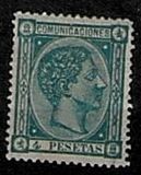 [King Alfonso XII - Blue Framed Numbers on Backside, 1-100 on each sheet, type AN8]