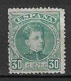 [King Alfonso XIII - Blue Control Numbers on Backside, Typ AT6]