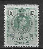 [King Alfonso XIII - Blue Control Numbers on Backside, tegund BG1]