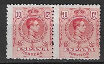 [King Alfonso XIII - Blue Control Numbers on Backside, tegund BG2]