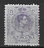 [King Alfonso XIII - Blue Control Numbers on Backside, tegund BG3]