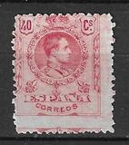 [King Alfonso XIII - Blue Control Numbers on Backside, tegund BG7]