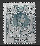 [King Alfonso XIII - Blue Control Numbers on Backside, tegund BG8]