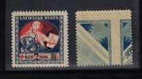[No. 40-43A Overprinted New Values - Brown and Green Design on Back, Type A with Blue Design on back, प्रकार P3]