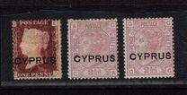 [English Postage Stamps Overprinted "CYPRUS", type A]
