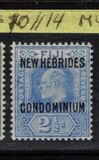 [Fidji Islands Postage Stamps Overprinted "NEW HEBRIDES - CONDOMINIUM" in Red, type E3]