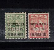 [New Caledonia Postage Stamps Overprinted "NOUVELLES - HEBRIDES - CONDOMINIUM", type D]
