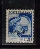 [The 2000th Anniversary of the Death of Catullus - Italy Postage Stamp Overprinted "AMG-FTT", type W]