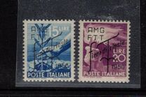 [Trieste Fair - Democracy Stamps of 1945 Overprinted "AMG - FTT - Fiera di Trieste - 1950", Scrivi AK]
